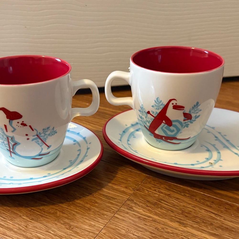2007 Starbucks Holiday Cup and Saucer - Picture 1 of 7